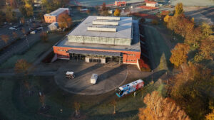 Stadthalle Weissenfels Luftbild