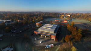 Stadthalle Weißenfels Luftansicht