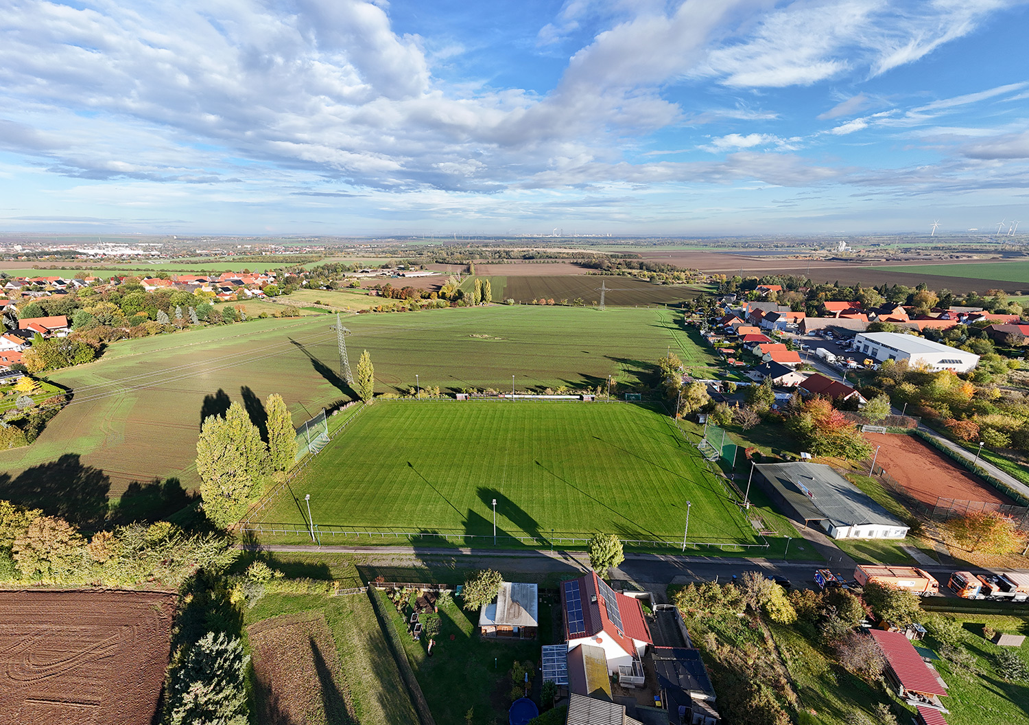 Sportplatz Borau Luftaufnahme