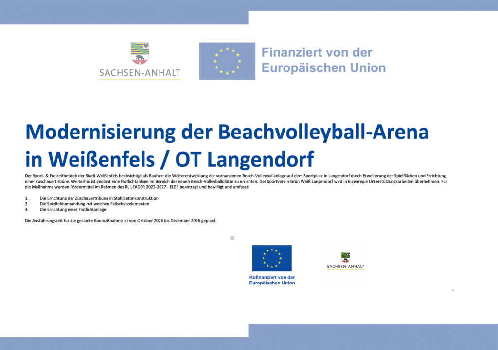 Modernisierung Beachvolleyball-Arena